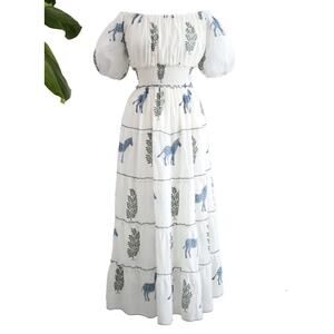 CJ LAING Luxe Happy Midi Dress Zebra Jukani Size Large